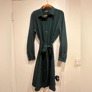 Ralph Lauren Dark Green Fit and Flare Dress